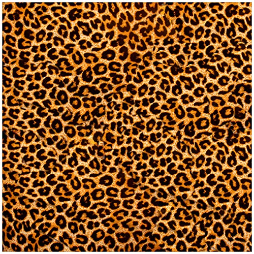 Wallario Möbelfolie selbstklebend/Aufkleber, Tischfolie geeignet für Ikea Lack Tisch - Möbeldeko Leopardenmuster in orange schwarz in 55 x 55 cm von Wallario
