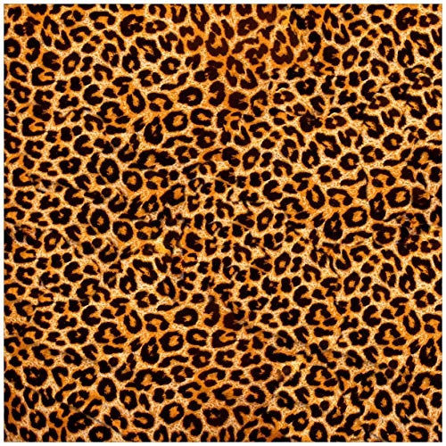 Wallario Möbelfolie selbstklebend/Aufkleber, Tischfolie geeignet für IKEA Lack Tisch - Möbeldeko Leopardenmuster in orange schwarz in 55 x 55 cm von Wallario