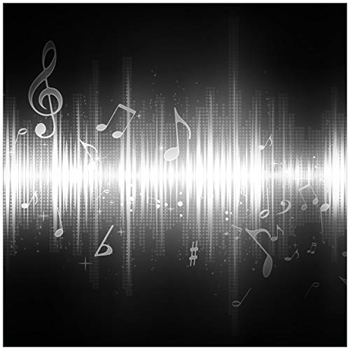 Wallario Möbelfolie selbstklebend/Aufkleber, Tischfolie geeignet für IKEA Lack Tisch - Möbeldeko Noten der Musik in schwarz und weiß in 55 x 55 cm von Wallario