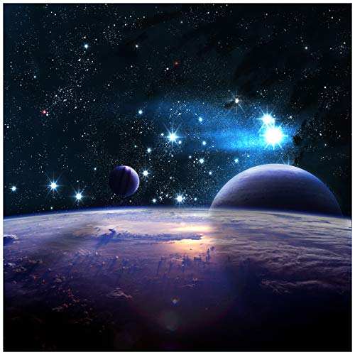 Wallario Möbelfolie selbstklebend/Aufkleber, Tischfolie geeignet für IKEA Lack Tisch - Möbeldeko Planeten im Weltall in 55 x 55 cm von Wallario
