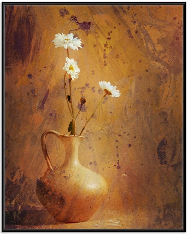 Wallario Poster, Antike Vase mit Blumen, in verschiedenen Ausführungen von Wallario