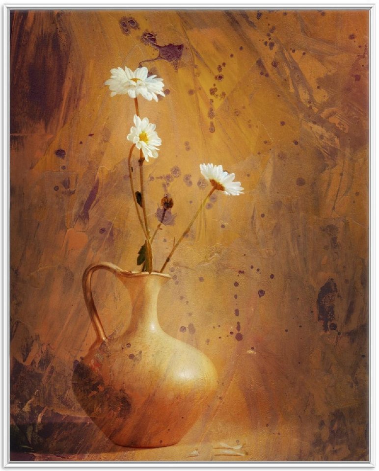 Wallario Poster, Antike Vase mit Blumen, in verschiedenen Ausführungen von Wallario
