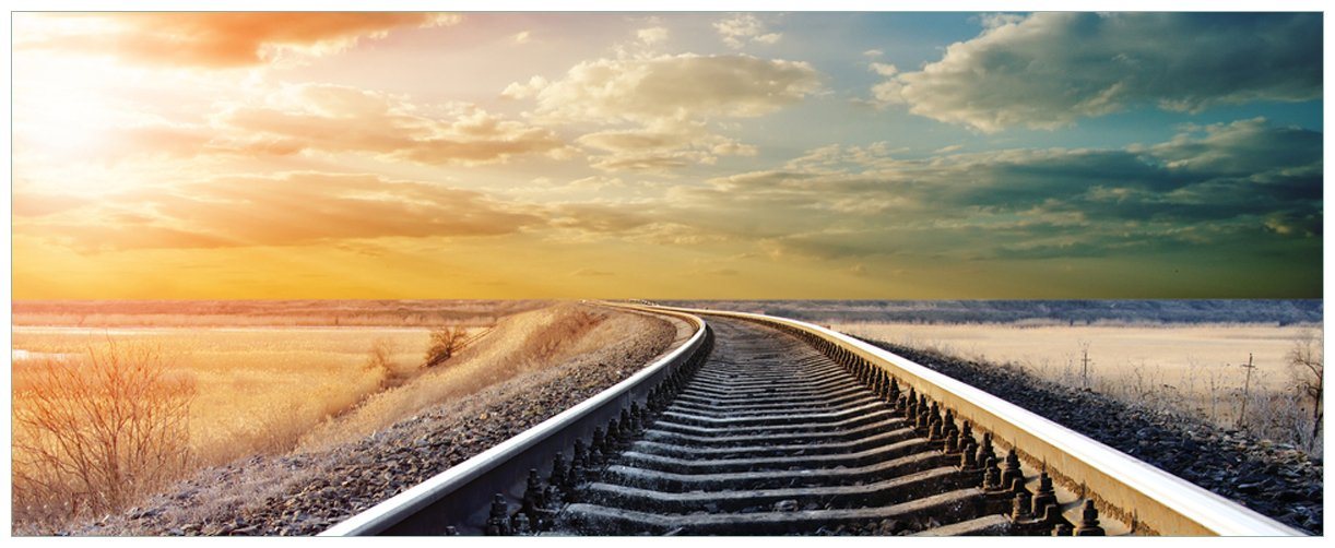 Wallario Poster, Bahnschienen ins Ungewisse, in verschiedenen Ausführungen von Wallario