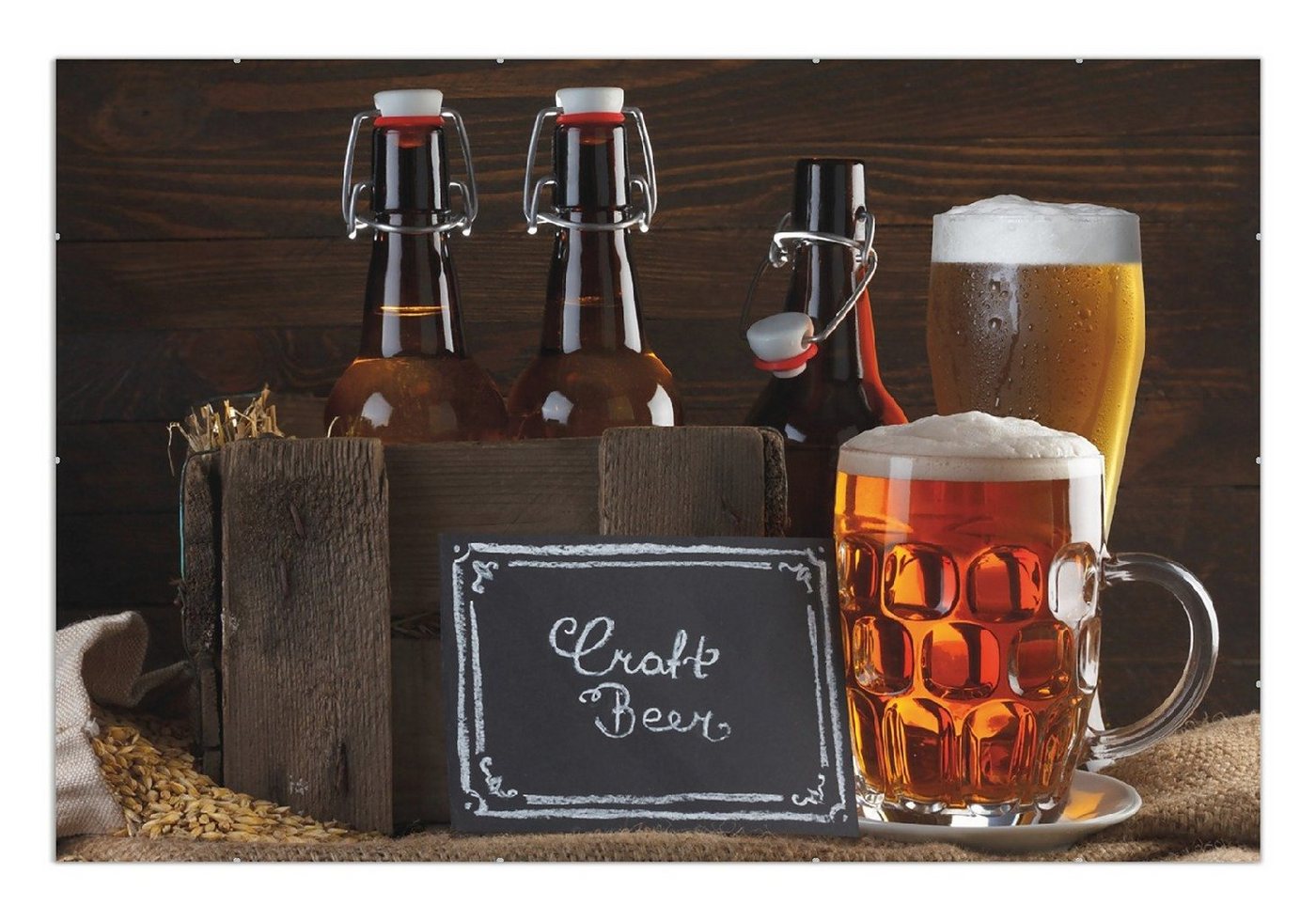 Wallario Poster, Biervarianten - Pils im Glas Flaschenbier Schild Craft Beer, in verschiedenen Ausführungen Wallario Poster, Biervarianten - Pils im Glas Flaschenbier Schild Craft Beer, in verschiedenen Ausführungen von Wallario