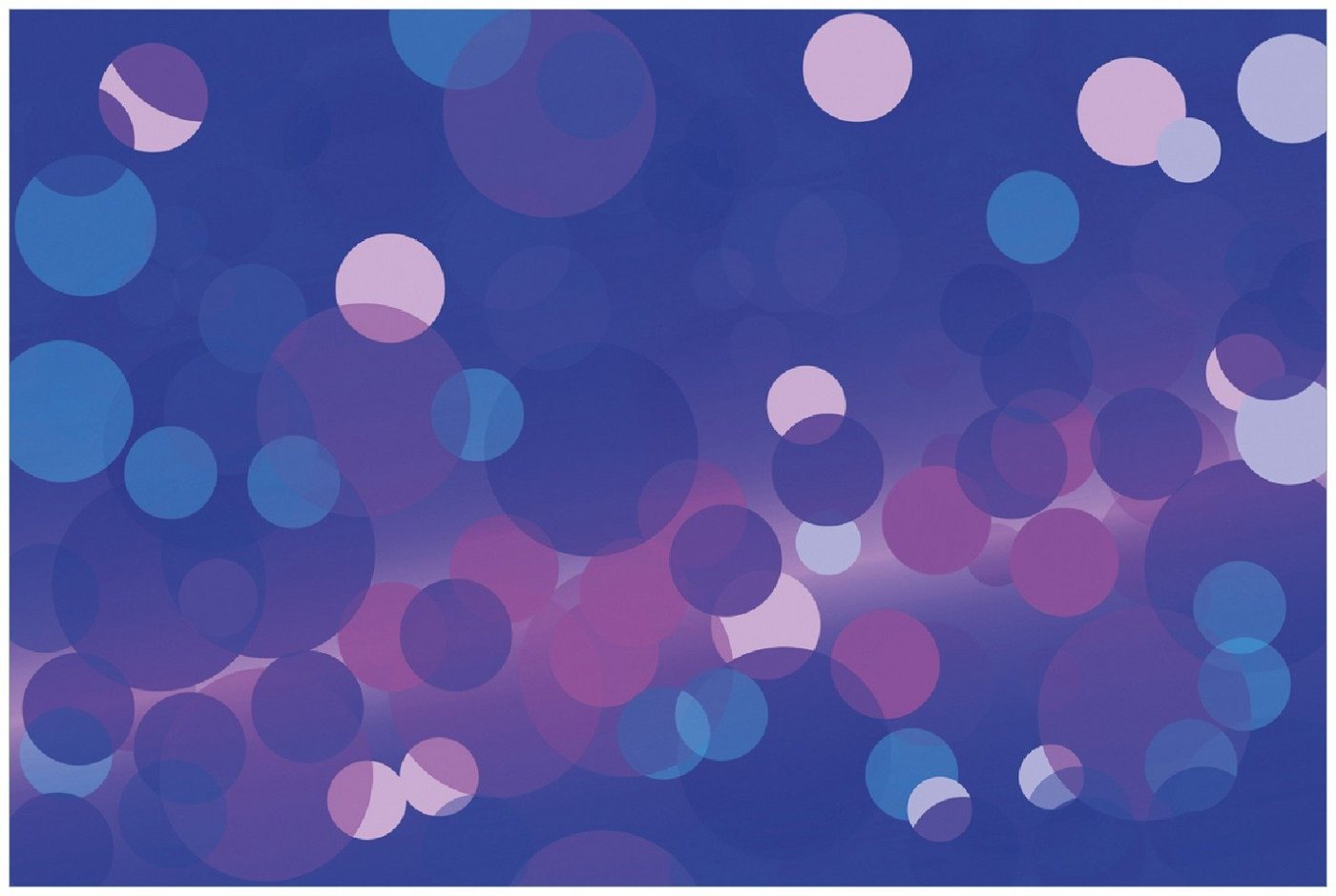 Wallario Poster, Blaue Kreise mit pink - harmonisches Muster, in verschiedenen Ausführungen von Wallario