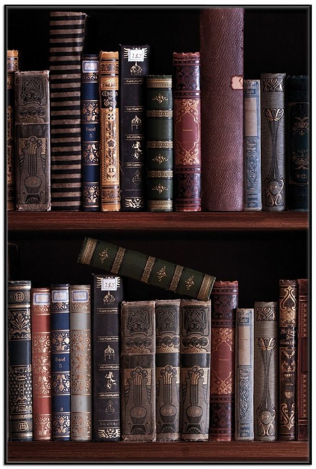 Wallario Poster, Bücherregal mit alten Büchern, in verschiedenen Ausführungen Wallario Poster, Bücherregal mit alten Büchern, in verschiedenen Ausführungen von Wallario