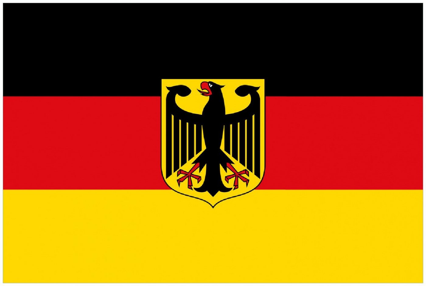 Wallario Poster, Deutsche Flagge mit Wappen, in verschiedenen Ausführungen von Wallario