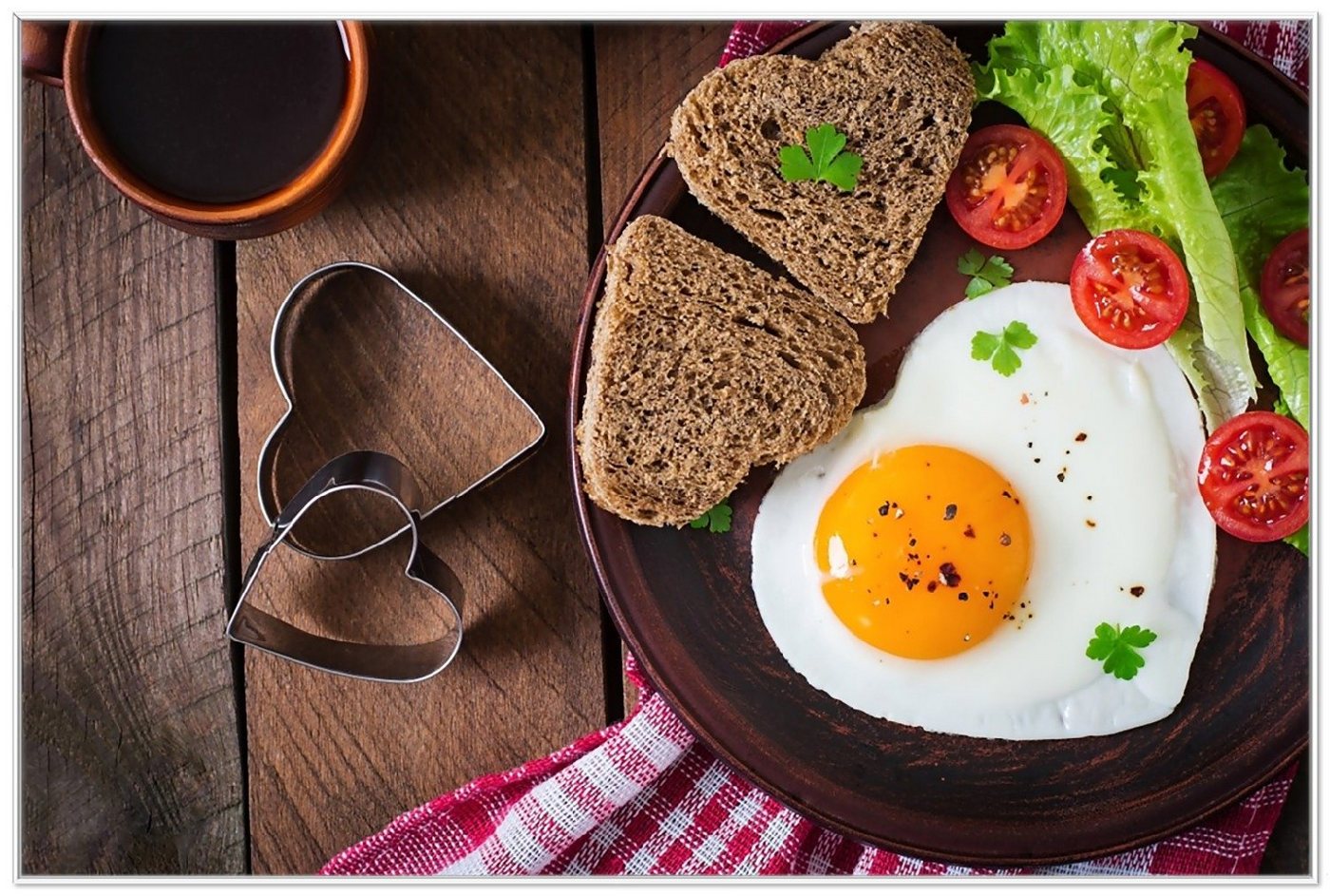 Wallario Poster, Frühstück mit Liebe serviert, in verschiedenen Ausführungen von Wallario
