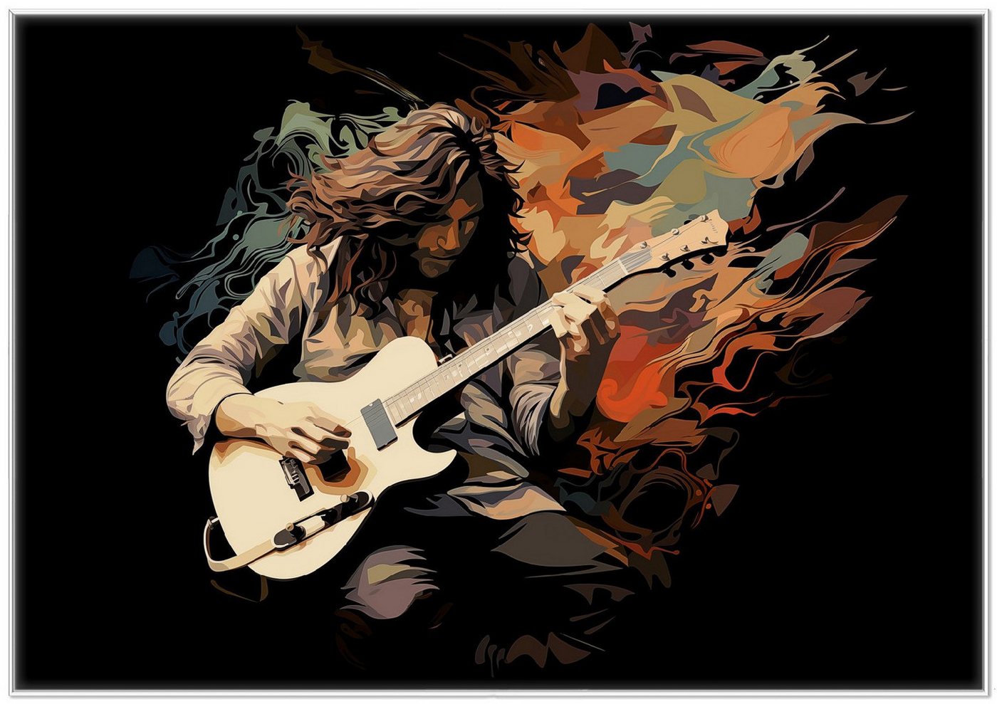Wallario Poster, Gitarrensolo, in verschiedenen Ausführungen Wallario Poster, Gitarrensolo, in verschiedenen Ausführungen von Wallario