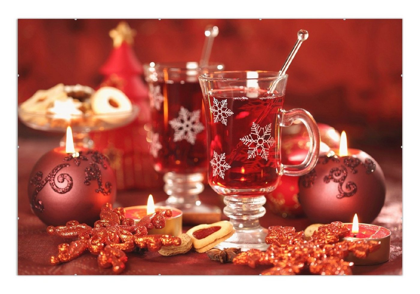 Wallario Poster, Heißer Winterpunsch mit Kerzen, in verschiedenen Ausführungen Wallario Poster, Heißer Winterpunsch mit Kerzen, in verschiedenen Ausführungen von Wallario