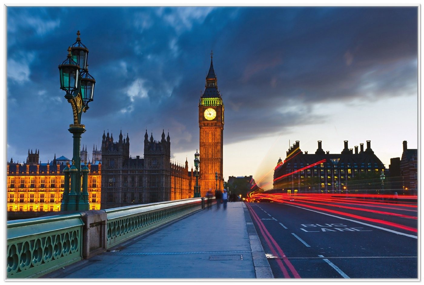 Wallario Poster, London- Big Ben bei Nacht, in verschiedenen Ausführungen von Wallario