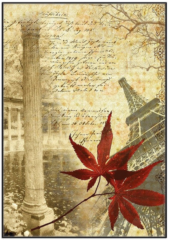 Wallario Poster, Paris Design - Eiffelturm im Herbst, in verschiedenen Ausführungen von Wallario