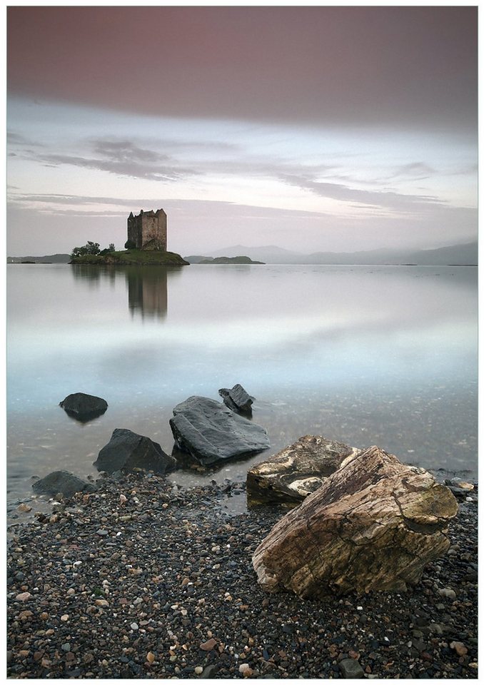 Wallario Poster, Schloss in Schottland, in verschiedenen Ausführungen von Wallario