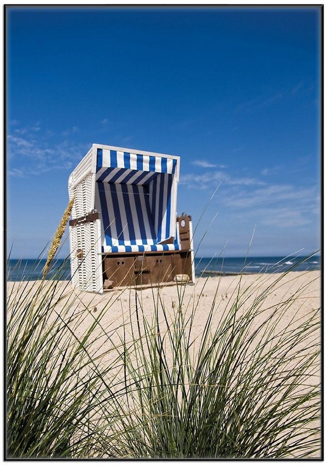 Wallario Poster, Strandkorb, in verschiedenen Ausführungen von Wallario