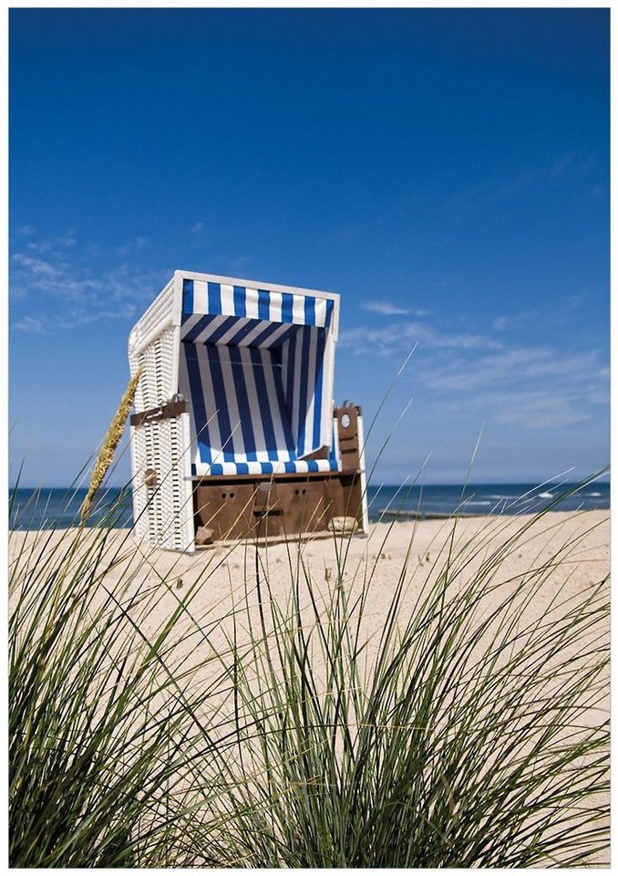 Wallario Poster, Strandkorb, in verschiedenen Ausführungen von Wallario