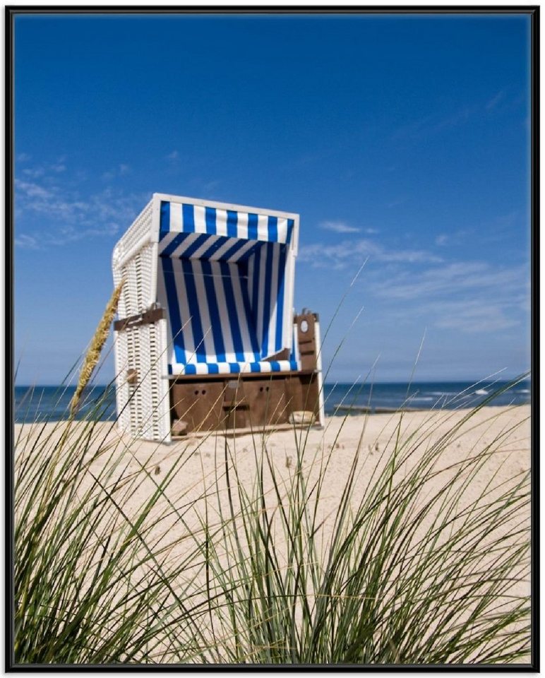 Wallario Poster, Strandkorb, in verschiedenen Ausführungen von Wallario