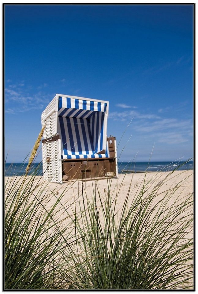 Wallario Poster, Strandkorb, in verschiedenen Ausführungen von Wallario