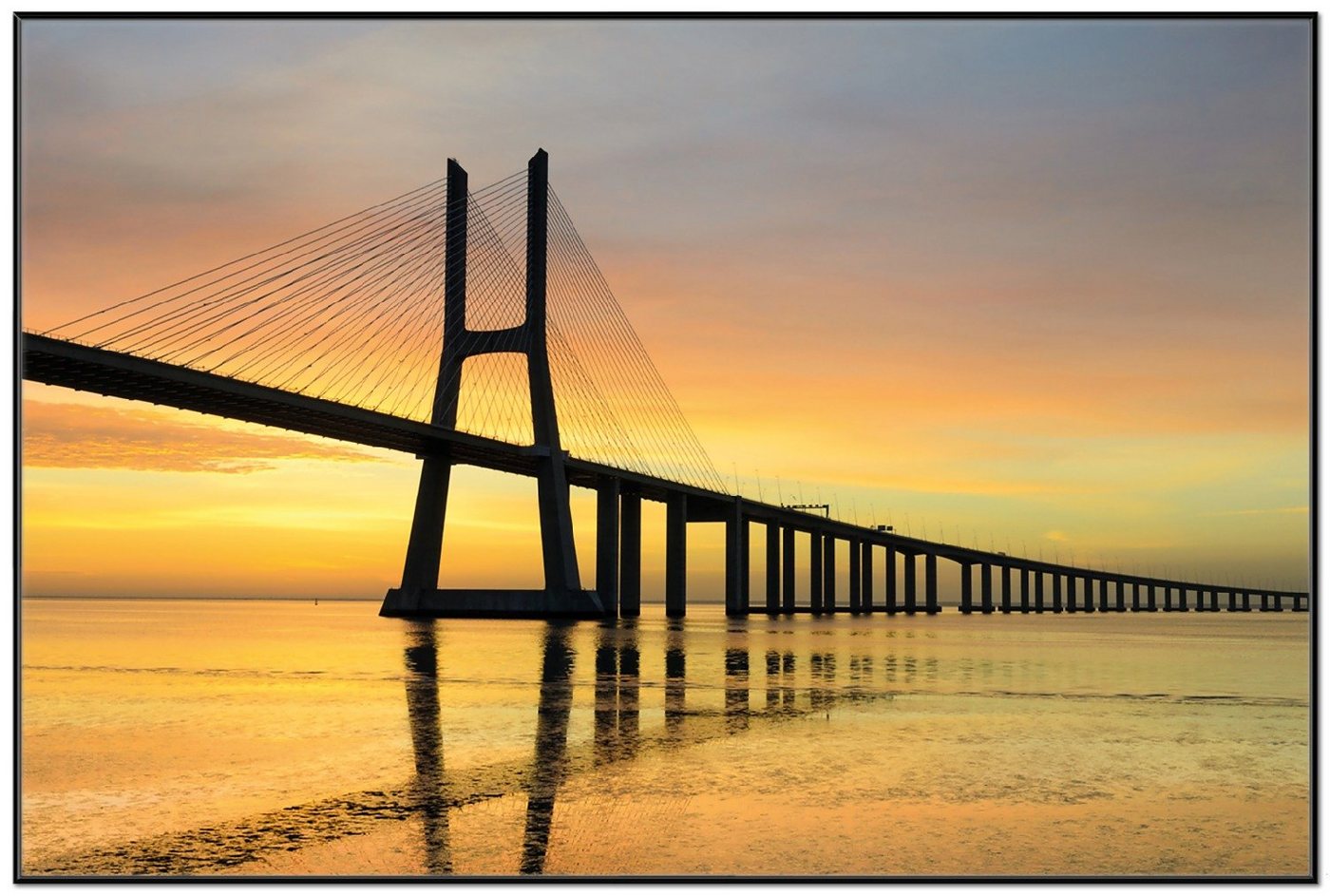 Wallario Poster, Vasco da Gama Brücke, in verschiedenen Ausführungen von Wallario