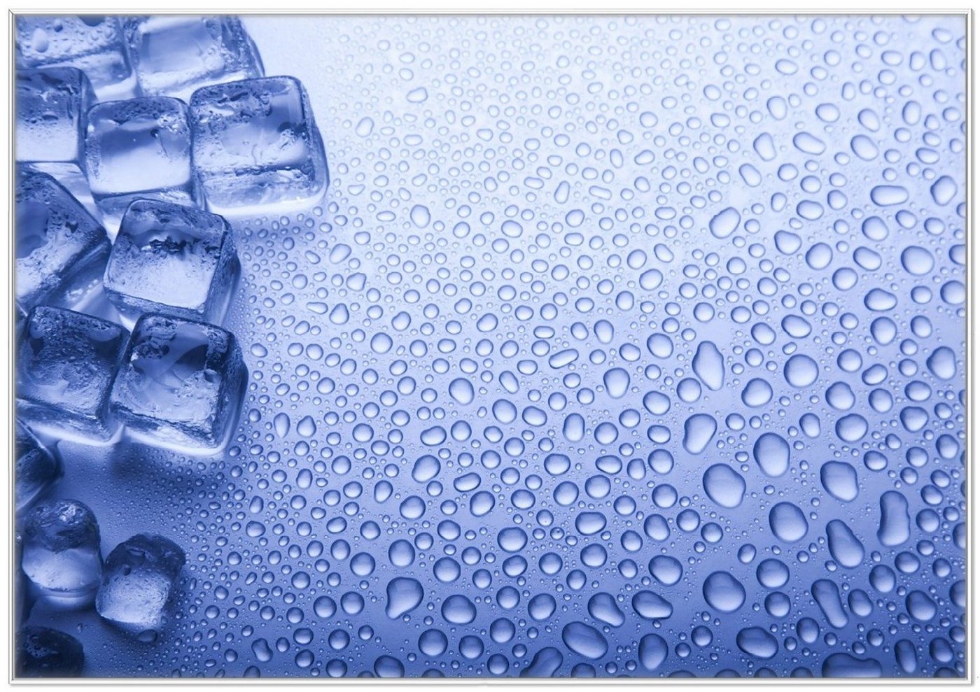 Wallario Poster, Wassertropfen auf Glas, in verschiedenen Ausführungen Wallario Poster, Wassertropfen auf Glas, in verschiedenen Ausführungen von Wallario