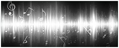Wallario Poster - Noten der Musik in schwarz und weiß in Premiumqualität, Größe: 80 x 200 cm XXL-Poster Wallario Poster - Noten der Musik in schwarz und weiß in Premiumqualität, Größe: 80 x 200 cm XXL-Poster von Wallario