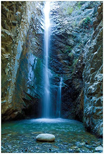 Wallario Poster - Wasserfall bei Sonneneinfall in Premiumqualität, Größe: 100 x 150 cm XXL-Poster Wallario Poster - Wasserfall bei Sonneneinfall in Premiumqualität, Größe: 100 x 150 cm XXL-Poster von Wallario
