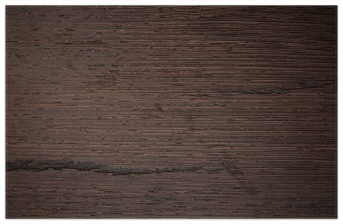Wallario Rutschfester, Teppich mit Motiv - Fußmatte Holz-Optik Textur dunkelbraunes Holz, Größe 90 x 140 cm - flachgewebt von Wallario