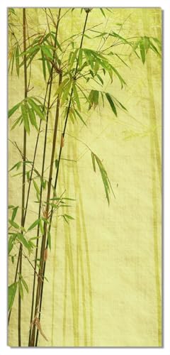 Wallario Selbstklebende Türtapete Antiker Bambus - Türposter 93 x 205 cm Abwischbar, rückstandsfrei zu entfernen von Wallario