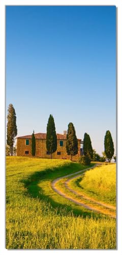 Wallario Selbstklebende Türtapete Villa in der Toskana - Türposter 93 x 205 cm Abwischbar, rückstandsfrei zu entfernen von Wallario