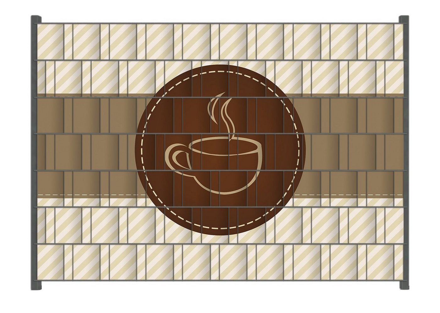 Wallario Sichtschutzstreifen Kaffee-Menü - Logo Symbol für Kaffee von Wallario