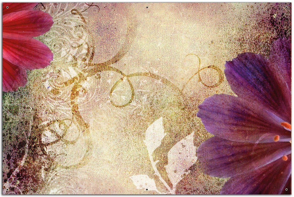 Wallario Sichtschutzzaunmatten Harmonien in lila von Wallario
