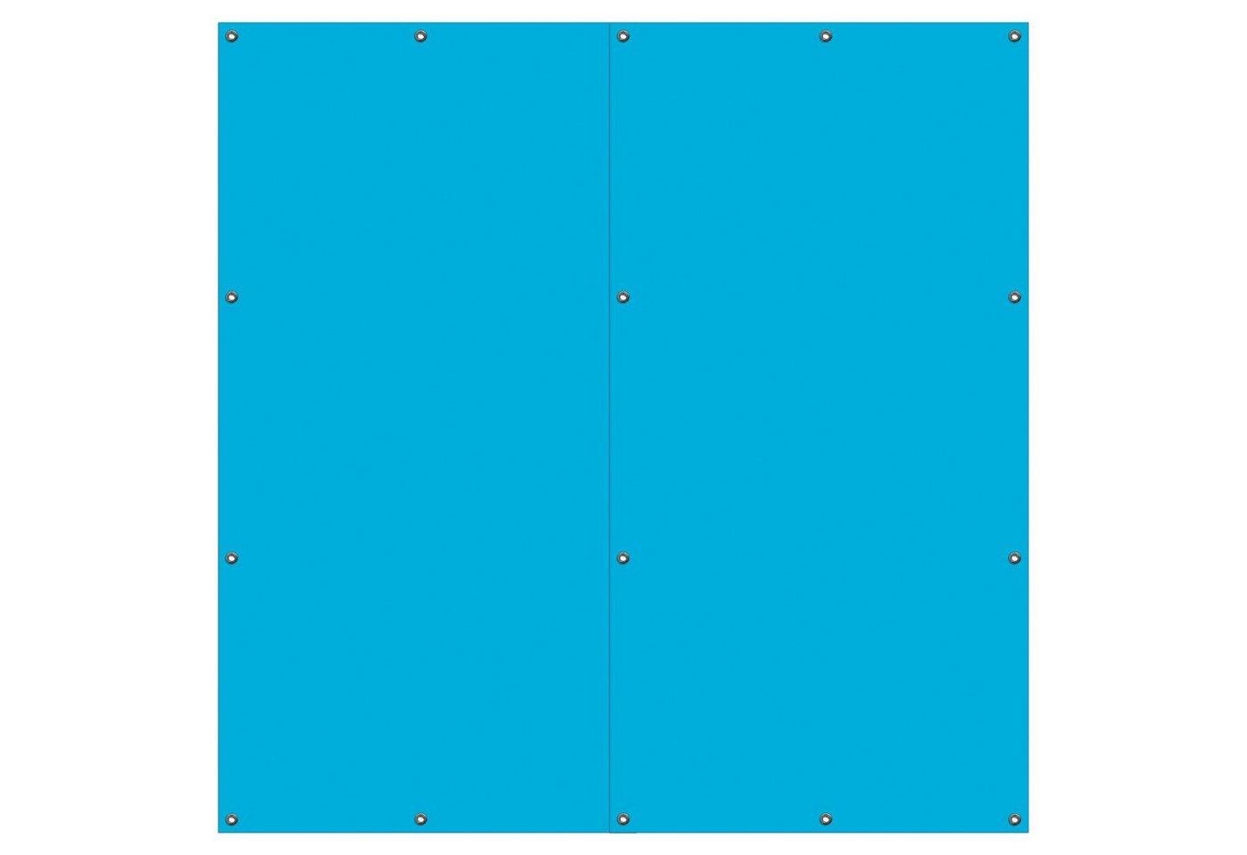 Wallario Sichtschutzzaunmatten Hellblau, 2-teilig von Wallario