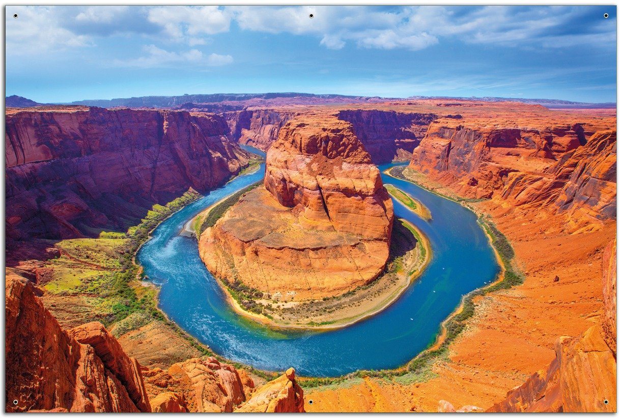 Wallario Sichtschutzzaunmatten Hufeisenförmiger Mäander des Colorado River von Wallario