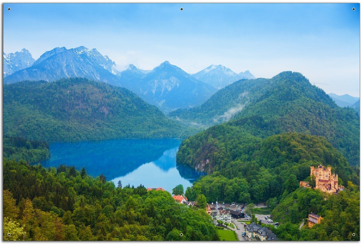 Wallario Sichtschutzzaunmatten Schloss Hohenschwangau neben dem Alpsee von Wallario