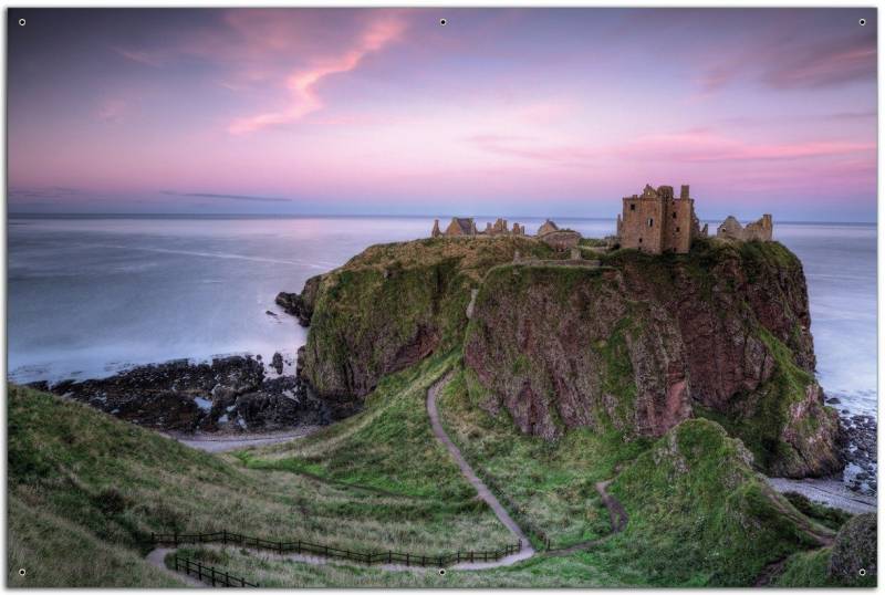 Wallario Sichtschutzzaunmatten Schloss am Meer von Wallario