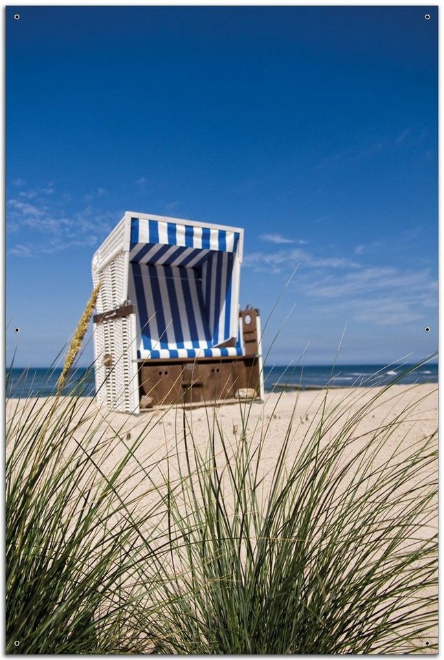 Wallario Sichtschutzzaunmatten Strandkorb von Wallario