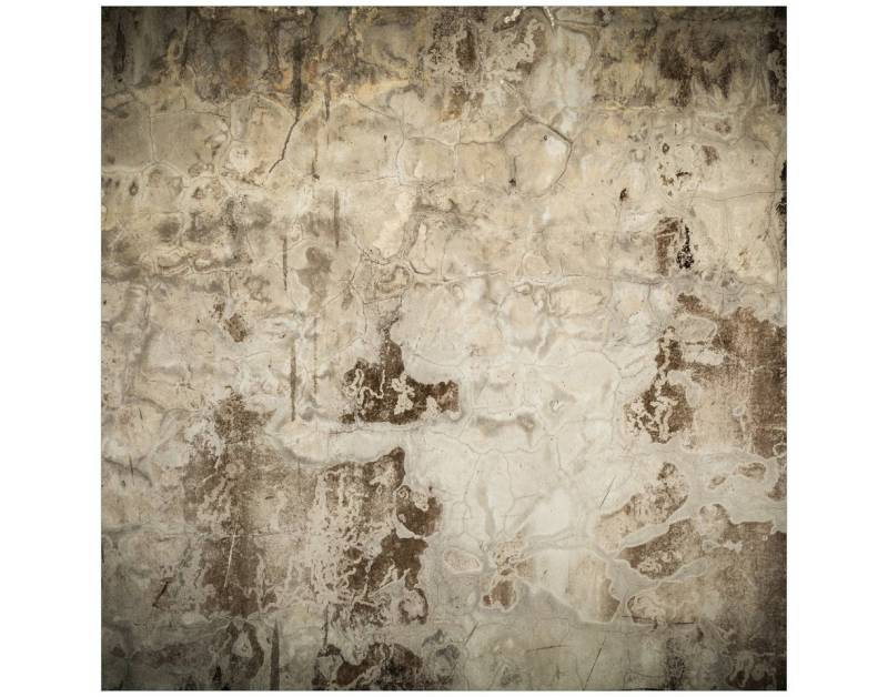 Wallario Tischplatte Alte schmutzige Wand aus Beton mit abblätternder Farbe (1 St), für Ikea Lack Tisch geeignet von Wallario