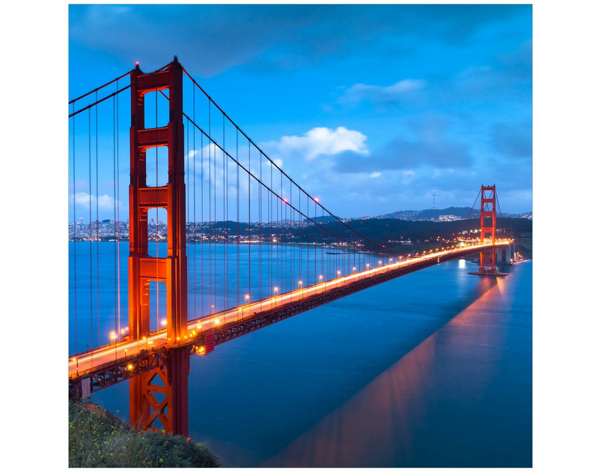 Wallario Tischplatte Golden Gate Bridge in San Francisco USA (1 St), für Ikea Lack Tisch geeignet von Wallario