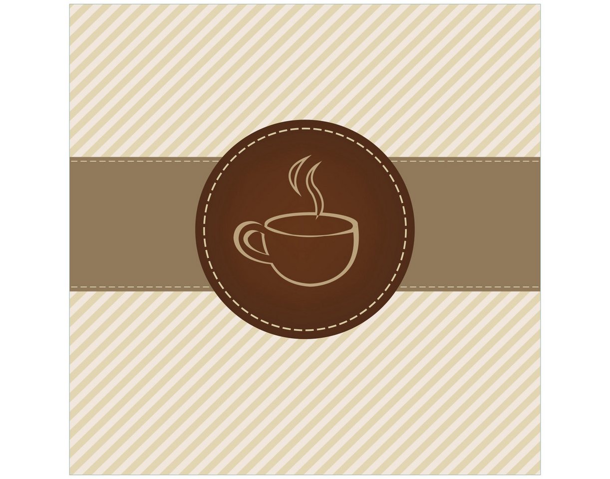 Wallario Tischplatte Kaffee-Menü - Logo Symbol für Kaffee (1 St), für Ikea Lack Tisch geeignet von Wallario