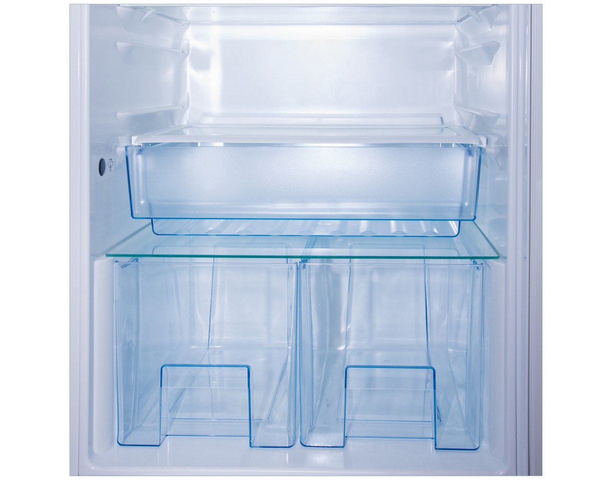 Wallario Tischplatte Leerer Kühlschrank - offene Leere ohne Inhalt (1 St), für Ikea Lack Tisch geeignet von Wallario