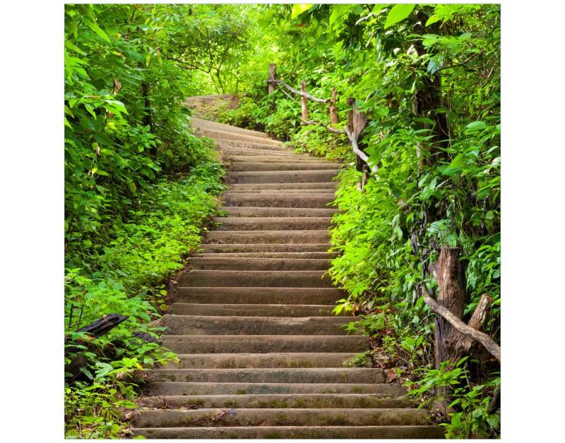 Wallario Tischplatte Steintreppe im Wald (1 St), für Ikea Lack Tisch geeignet von Wallario