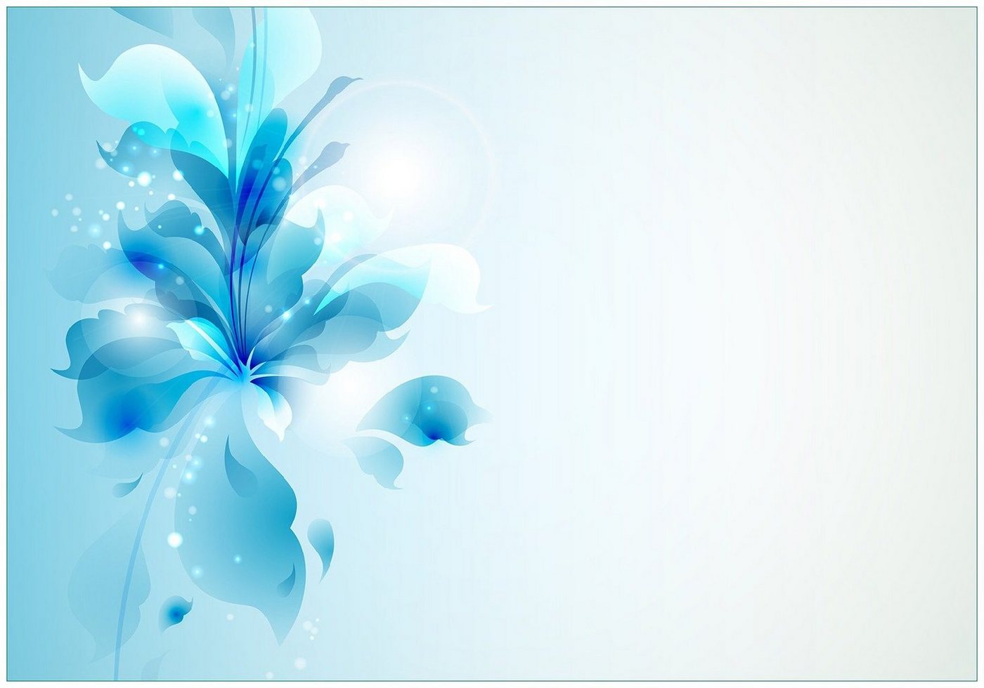 Wallario Vliestapete Blaues Blumenbuket, Seidenmatte Oberfläche, hochwertiger Digitaldruck, in verschiedenen Größen erhältlich von Wallario