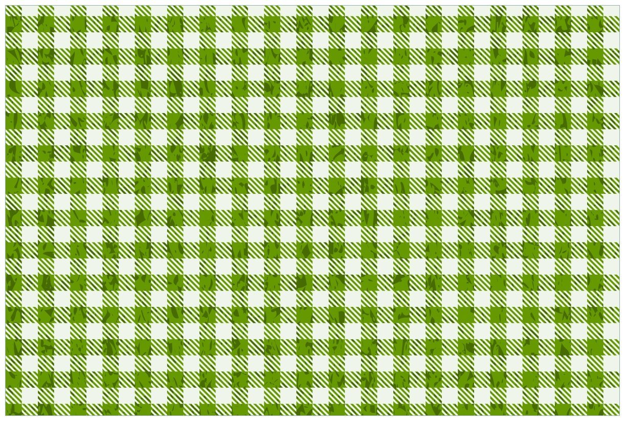 Wallario Vliestapete Muster einer Tischdecke in grün und weiß kariert, seidenmatte Oberfläche von Wallario