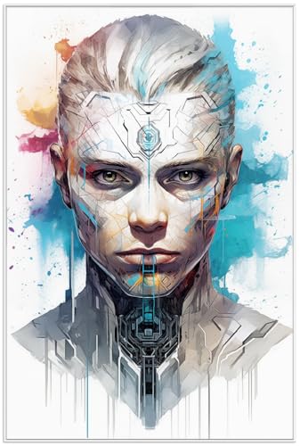 Wallario Wandbild - Der Digitale Blick in Premiumqualität, Poster mit weißem Rahmen, Größe: 61 x 91,5 cm Wallario Wandbild - Der Digitale Blick in Premiumqualität, Poster mit weißem Rahmen, Größe: 61 x 91,5 cm von Wallario