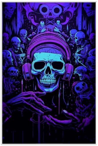 Wallario Wandbild - Totendisko in Premiumqualität, Poster mit weißem Rahmen, Größe: 61 x 91,5 cm Wallario Wandbild - Totendisko in Premiumqualität, Poster mit weißem Rahmen, Größe: 61 x 91,5 cm von Wallario