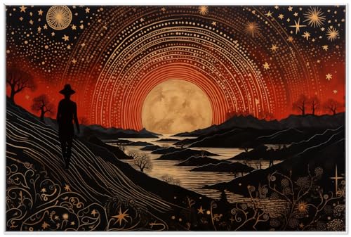 Wallario Wandbild - Unter dem Sternenzelt in Premiumqualität, Poster mit weißem Rahmen, Größe: 61 x 91,5 cm Wallario Wandbild - Unter dem Sternenzelt in Premiumqualität, Poster mit weißem Rahmen, Größe: 61 x 91,5 cm von Wallario
