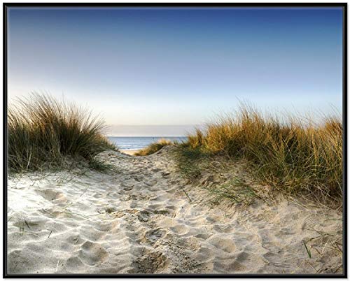 Wallario Wandbild - Weg durch die Dünen zum Strand am Meer in Premiumqualität, Poster mit schwarzem Rahmen, Größe: 40 x 50 cm Wallario Wandbild - Weg durch die Dünen zum Strand am Meer in Premiumqualität, Poster mit schwarzem Rahmen, Größe: 40 x 50 cm von Wallario
