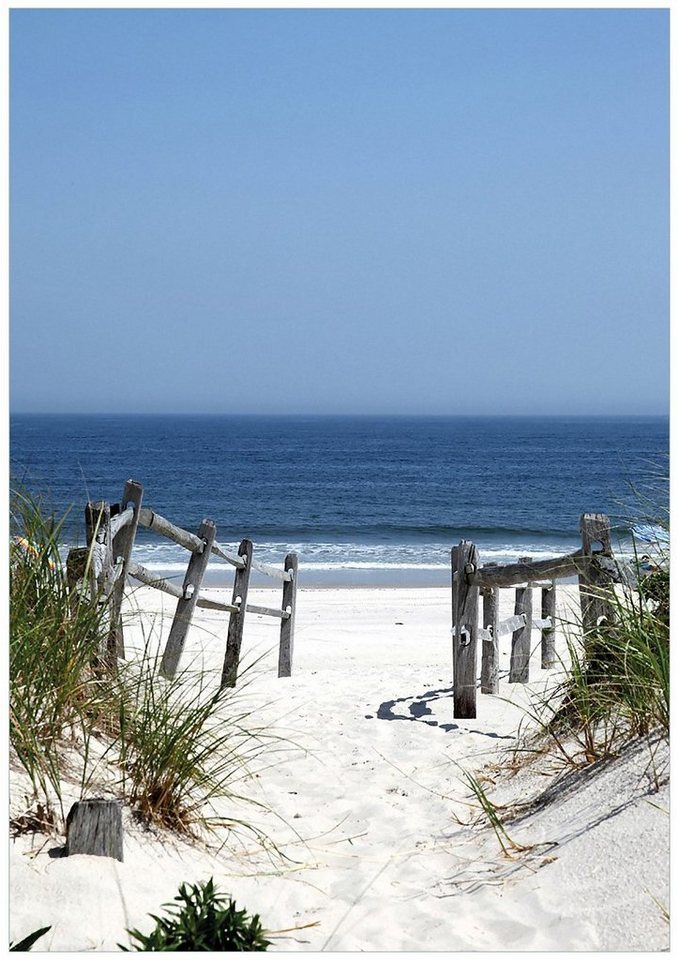 Wallario Wandfolie, Blick auf Strand, in verschiedenen Ausführungen von Wallario