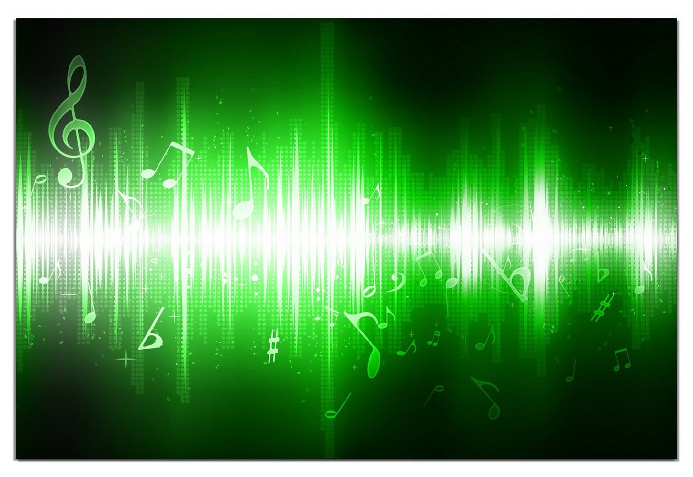 Wallario Wandfolie, Grüne Noten der Musik, wasserresistent, geeignet für Bad und Dusche Wallario Wandfolie, Grüne Noten der Musik, wasserresistent, geeignet für Bad und Dusche von Wallario