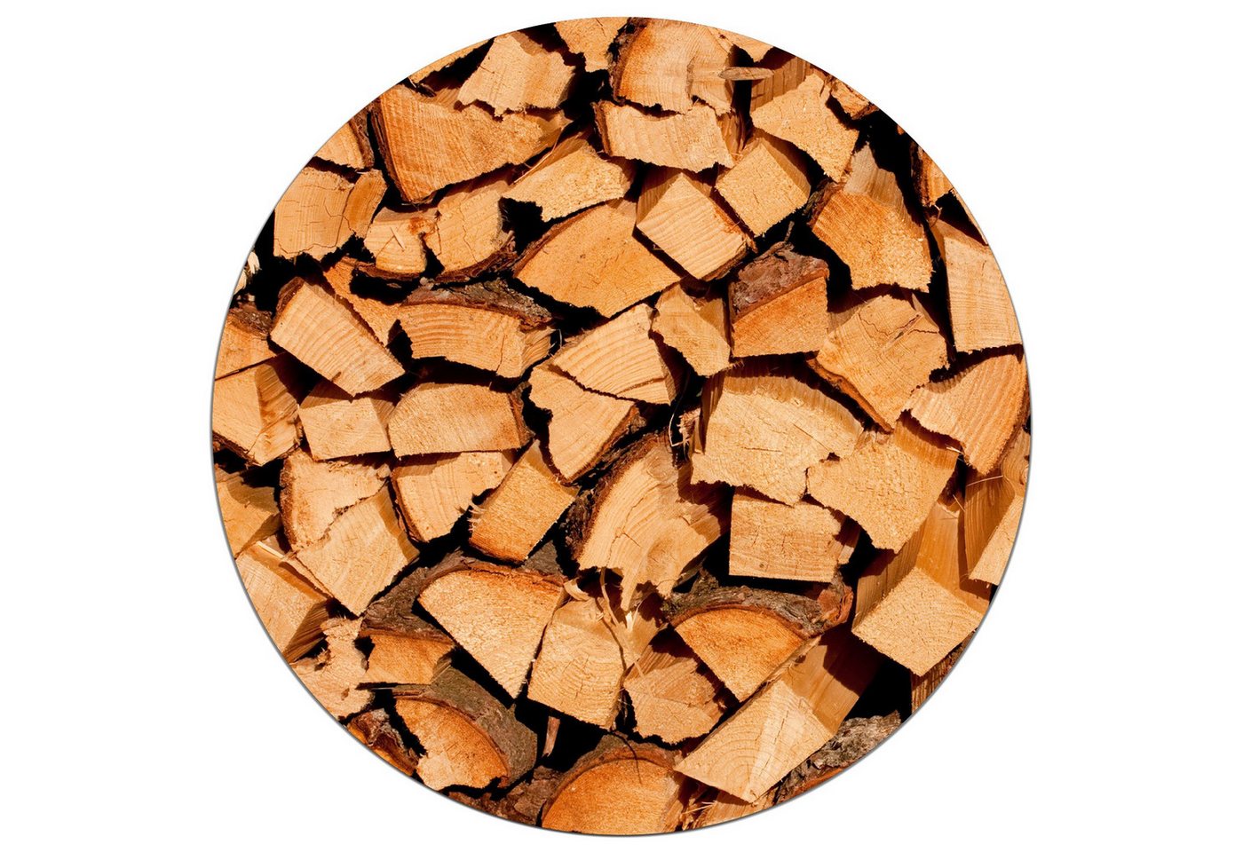 Wallario Wandfolie, Holzstapel gehackt - Holzscheite für den Kamin, wasserresistent, geeignet für Bad und Dusche Wallario Wandfolie, Holzstapel gehackt - Holzscheite für den Kamin, wasserresistent, geeignet für Bad und Dusche von Wallario