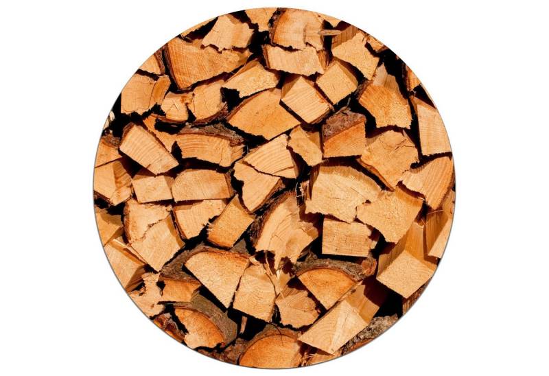 Wallario Wandfolie, Holzstapel gehackt - Holzscheite für den Kamin, wasserresistent, geeignet für Bad und Dusche Wallario Wandfolie, Holzstapel gehackt - Holzscheite für den Kamin, wasserresistent, geeignet für Bad und Dusche von Wallario